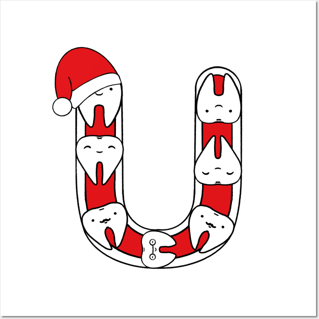 Letter U (Happimola Christmas Alphabet) Wall Art by Happimola